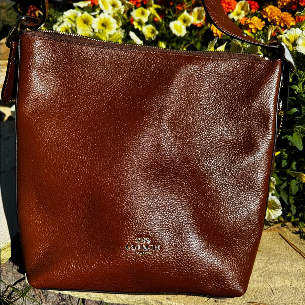 Coach Brown Leather Tote Shoulder Bag